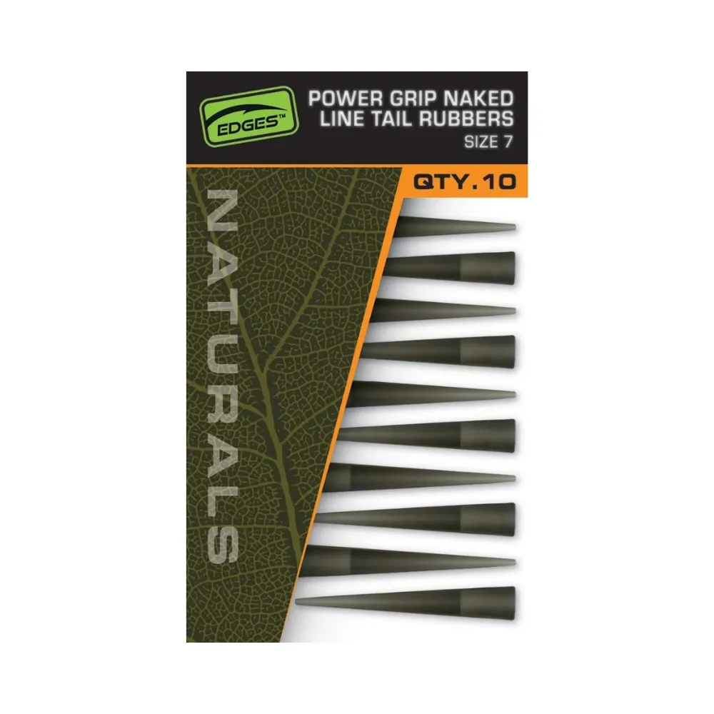 FOX Edges Naturals Power Grip Naked Line Tail Rubbers FOX Edges Naturals Power Grip Naked Line Tail Rubbers - Loodsysteem FOX Edges Naturals Power Grip Naked Line Tail Rubbers