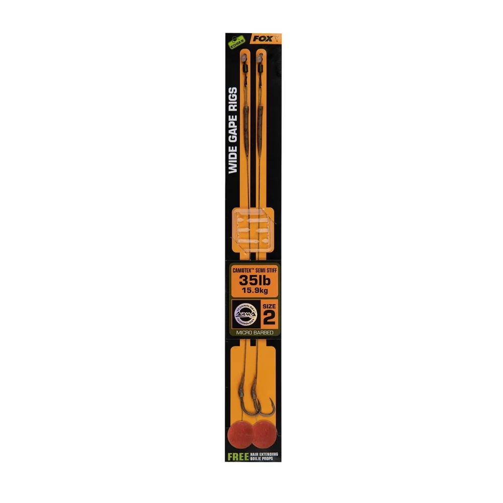 FOX Edges Wide Gape Semi Stiff Camotex Ready Rigs FOX Edges Wide Gape Semi Stiff Camotex Ready Rigs - Onderlijn FOX Edges Wide Gape Semi Stiff Camotex Ready Rigs